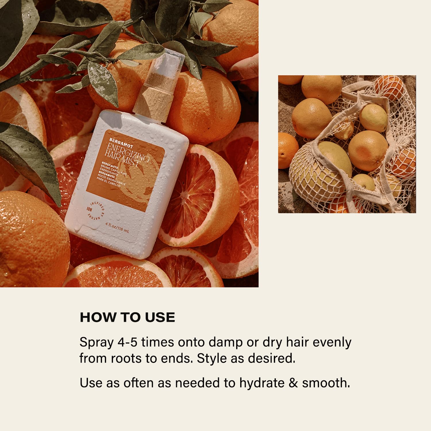 ion Energizing Hair Mist, Contains Bergamot Oil, Lightweight, smooths & hydrates hair, 4 Fl Oz - Image 6