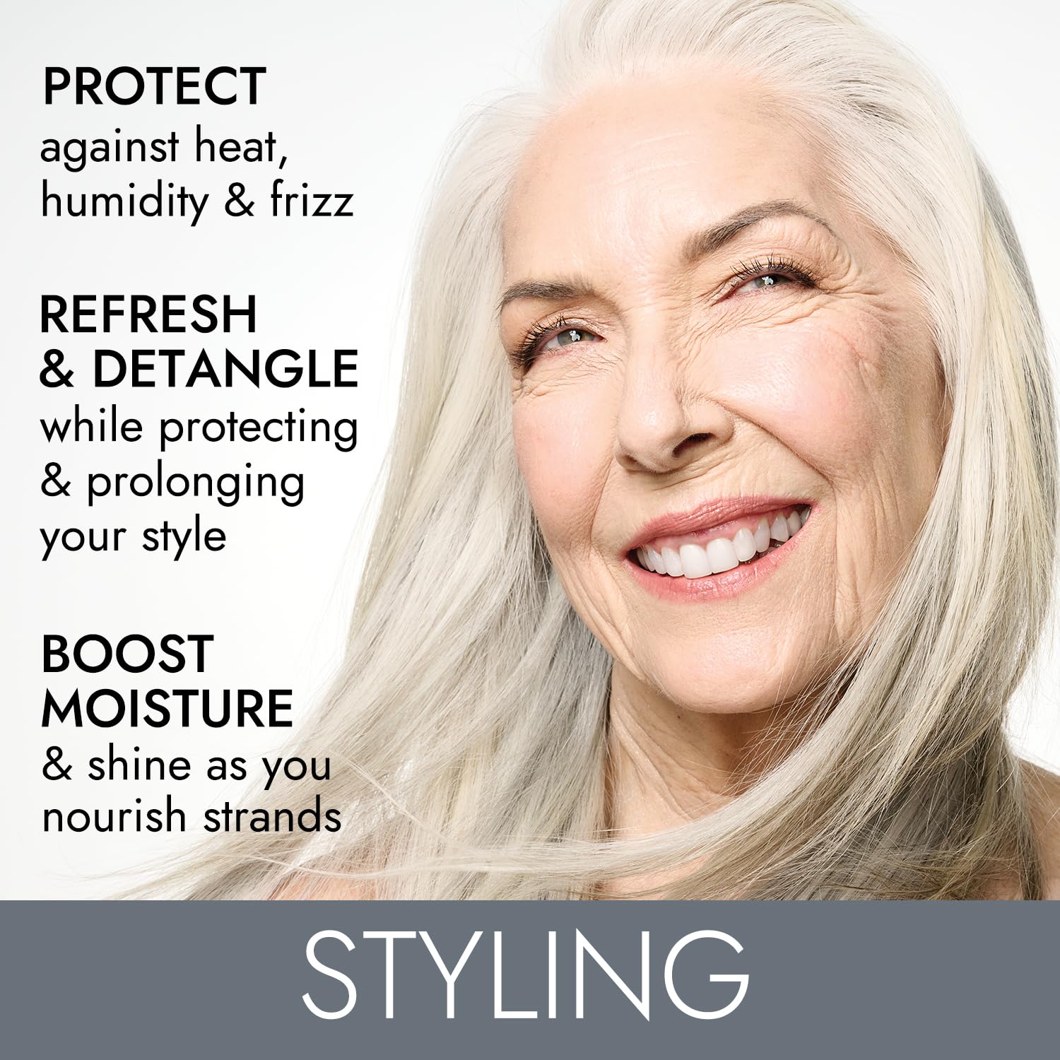 ion Styling Leave In Conditioner Spray, 8 Fl Oz, Dry, Brittle, or Coarse Hair, AntiFrizz, Detangling, Paraben Free - Image 5